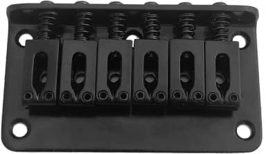 Ponte Fixa Hardtail Para Guitarra Stratocaster 6 Cordas Preta