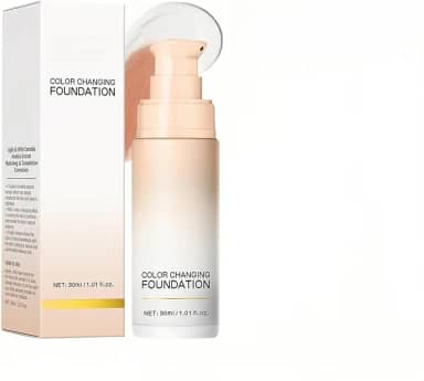 MAEPEOR Base que muda de cor, 4 cores, leve, não oleosa, hidratante corretor de cor, creme CC com centella, base corretora de pele para tom de pele opaca (04 branco)