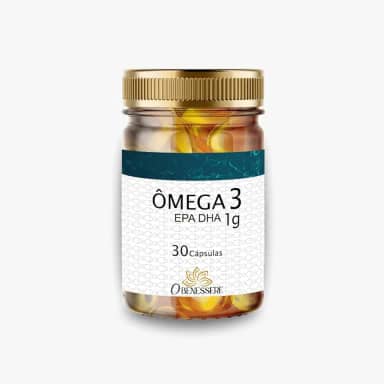 Ômega 3 EPA DHA 1000mg | Alta Concentração EPA/DHA | Suplemento com Óleo de Peixe | 30 Cápsulas - O Benessere Nutrition