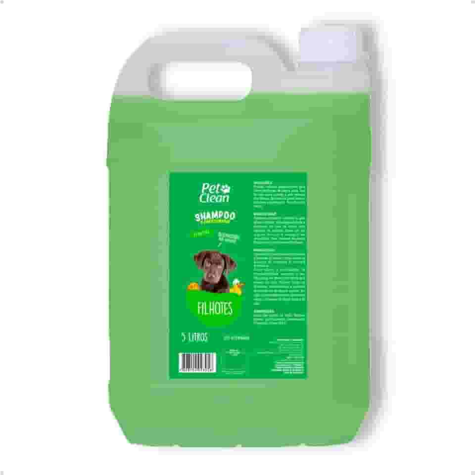 Shampoo e Condicionador Banho Pet Shop para Cachorro e Gato 5L Pet Clean Filhote