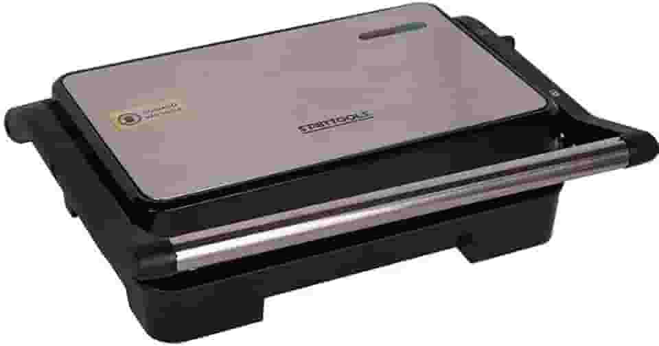 Sanduicheira Elétrica Grill, 1000W, 127V, Inox, 27x24x8cm, Plástico ABS e Aço de Carbono