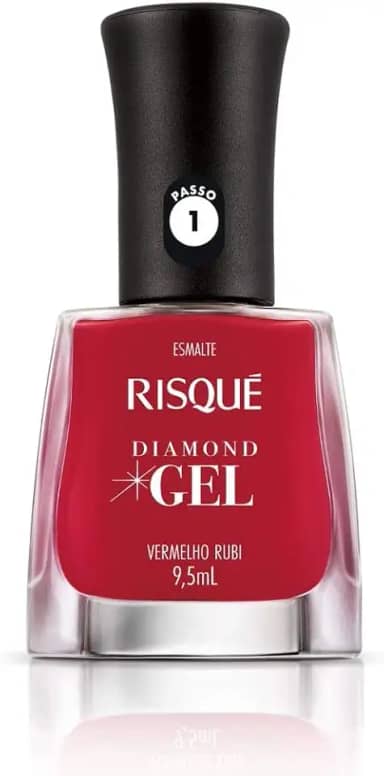 Risqué Esmalte Diamond Gel Vermelho Rubi Cremoso 9 5 Ml