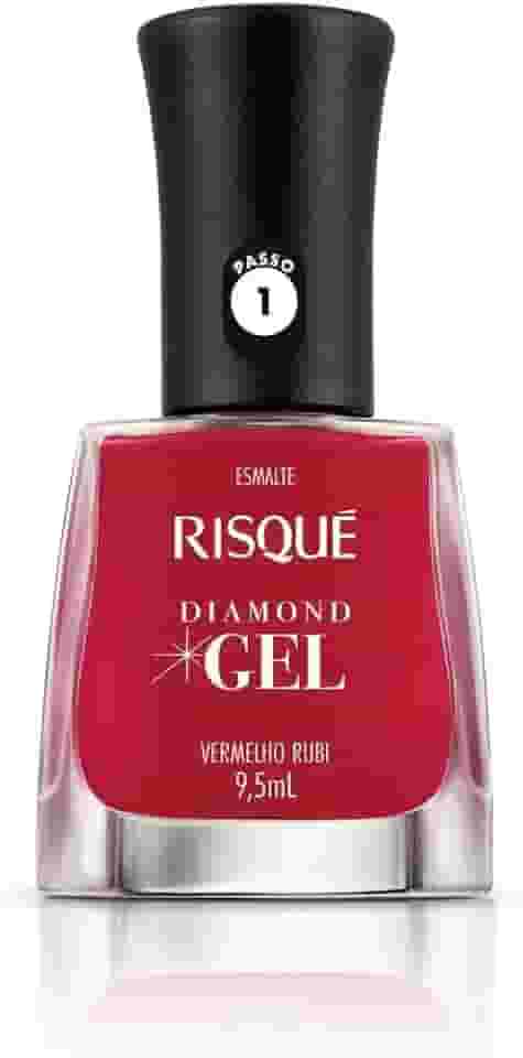 Risqué Esmalte Diamond Gel Vermelho Rubi Cremoso 9 5 Ml