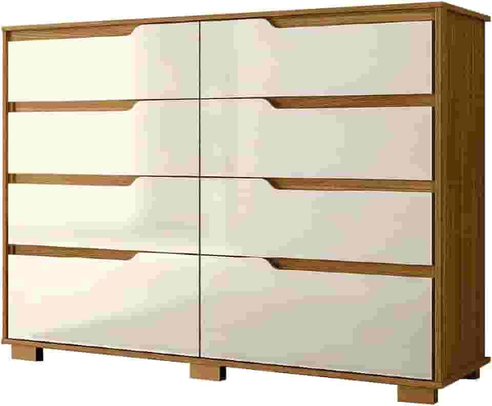 Cômoda 8 Gavetas Geórgia Freijó/Off White Moval