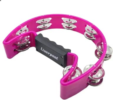 Pandeiro Meia Lua com 16 pares de platinelas em inox Cor:Roxo