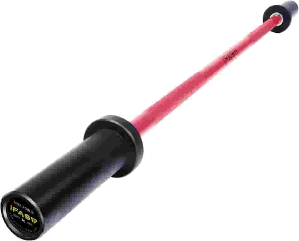 Barra de barra olímpica, barra de peso cromada sólida de 1,8 m com rolamentos, barra de halterofilismo de capacidade de 181 kg para exercícios de ginástica em casa, treino de força, agachamento,