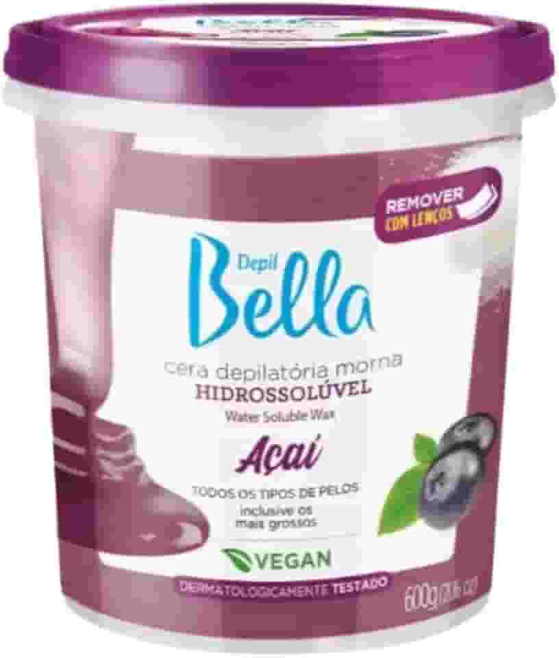 Depilbella Cera Hidro Açaí 600g, Depil Bella