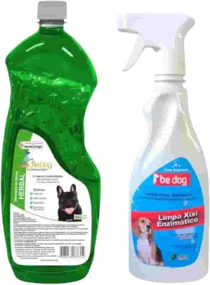Kit 1 Limpa Xixi Enzimático Cachorro 500ml + 1 Desinfetante 2L - Herbal - Be Dog