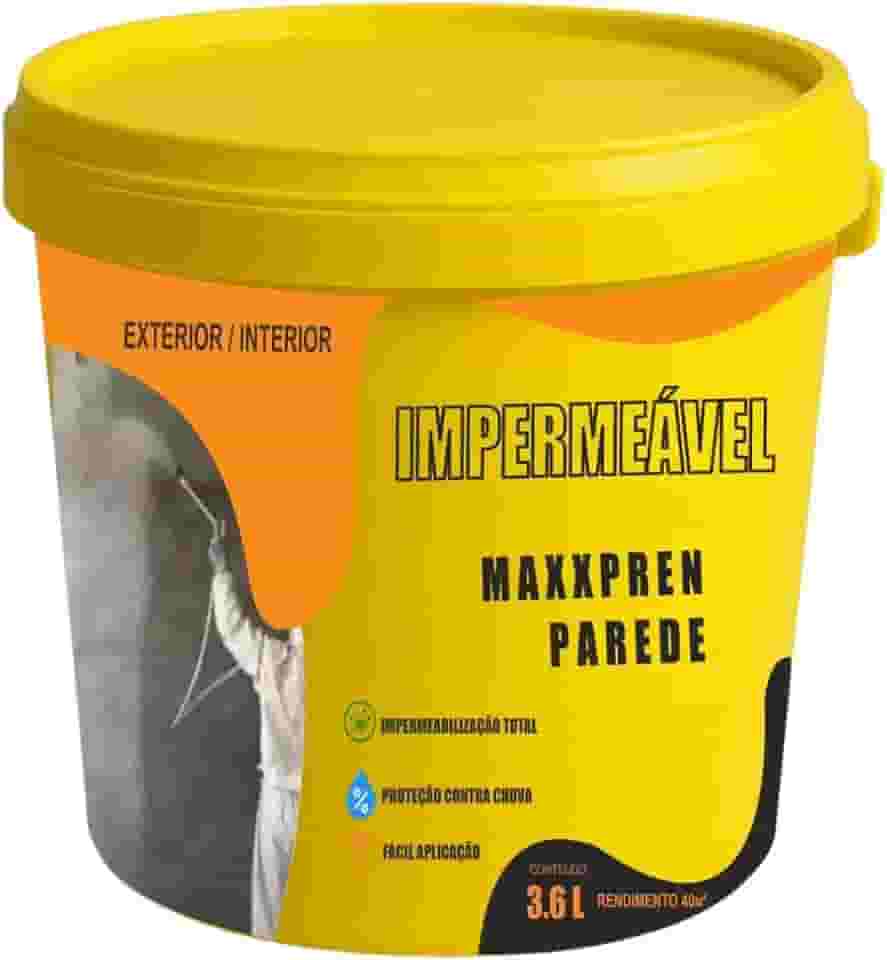 Tinta Emborrachada Líquida Branca18kg e 3.6kg Premium Impermeabilizante (Branco, 3.6L)