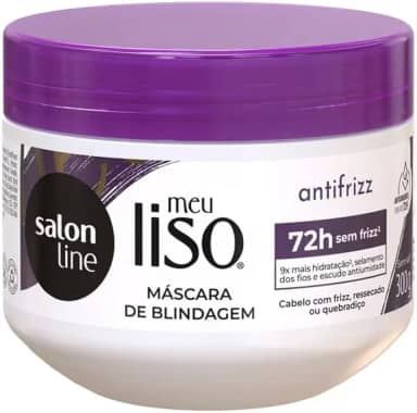 Salon Line, Máscara Ultra-Hidratante, Meu Liso, Antifrizz, Vegano - Para Cabelos Lisos e Ondulados, 300g