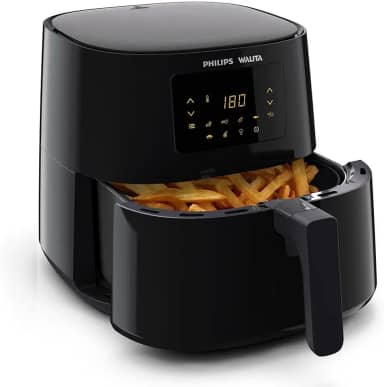 Philips Walita Preta Fritadeira Airfryer Essential XL Digital, 6.2L de capacidade, Garantia internacional de dois anos, 220V, 2000W (RI9270/91)