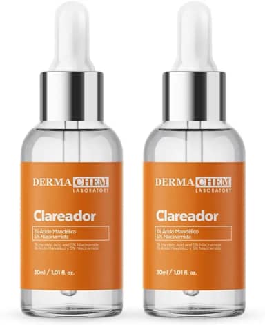 Kit com 2 Serum Facial Clareador Com Acido Mandelico Para Skin Care Clareador Facial E Hidratação Da Pele