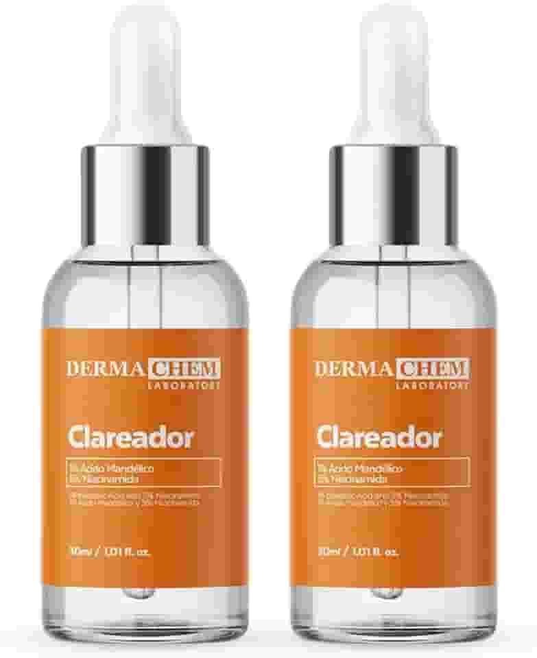 Kit com 2 Serum Facial Clareador Com Acido Mandelico Para Skin Care Clareador Facial E Hidratação Da Pele