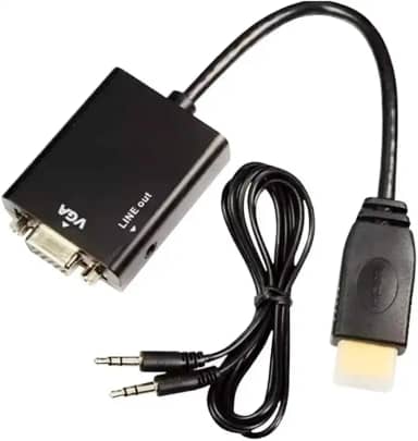Cabo Adaptador Conversor HDMI para VGA com Saída P2 de áudio