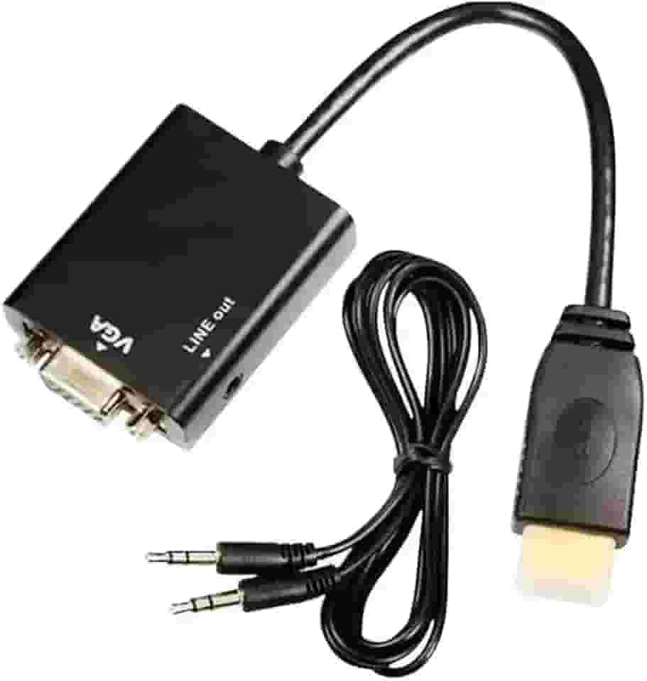 Cabo Adaptador Conversor HDMI para VGA com Saída P2 de áudio