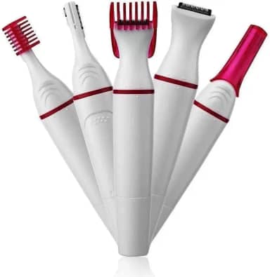 Depilador Elétrico Profissional Multifunções Portátil Removedor de Pelo 5 em 1 Axilas Sobrancelhas Virilhas Pernas