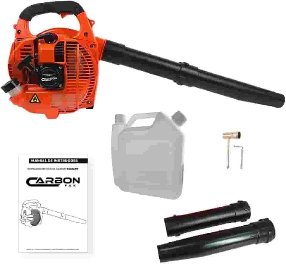 Soprador de Folhas Lateral a Gasolina 2T 26cc 0,9HP Portátil Leve Potente Carbon Fak