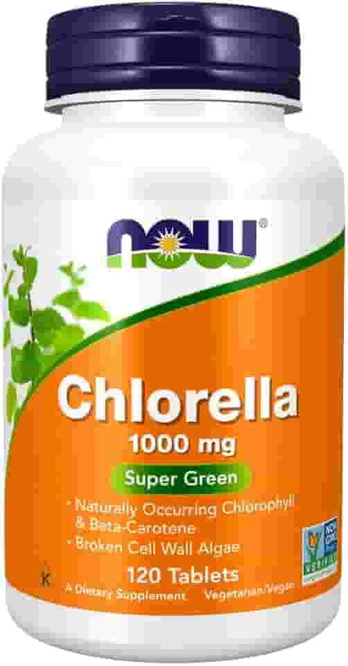 NOW Chlorella 1000 mg, 120 comprimidos