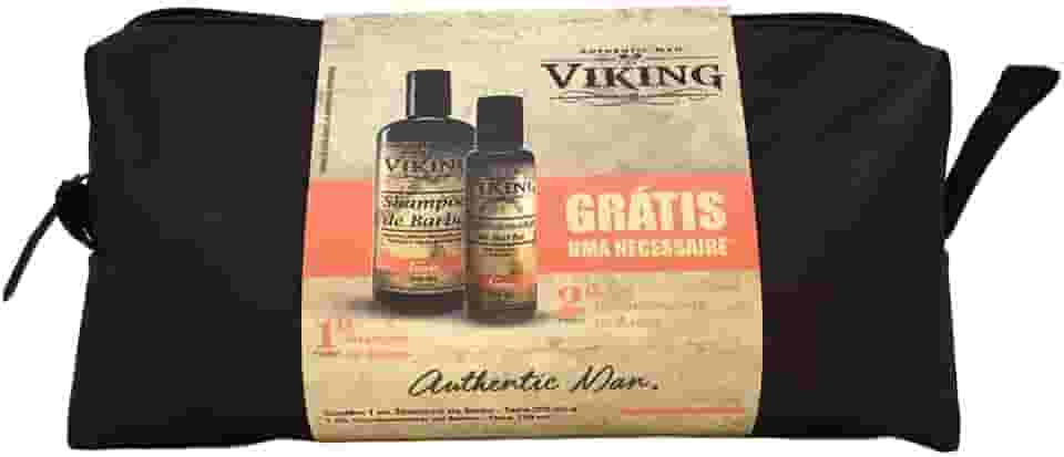 Kit Necessaire Shampoo e Condicionador de Barba Viking Terra