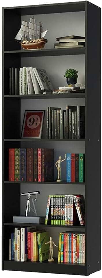 Estante Livreiro Madesa 6908 com 6 Nichos - Preto