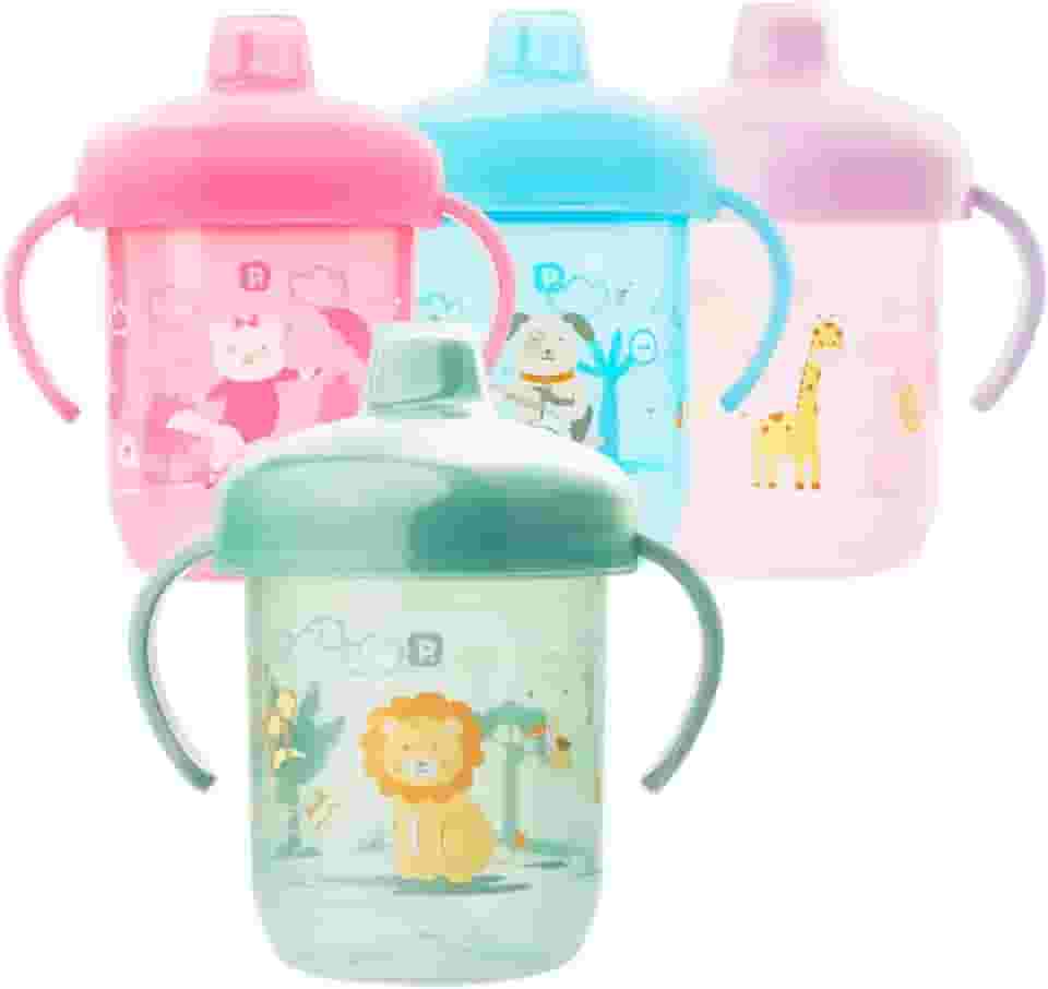 Copo Treinamento Infantil Antivazamento Bico Rigido Pimpolho (Leão)