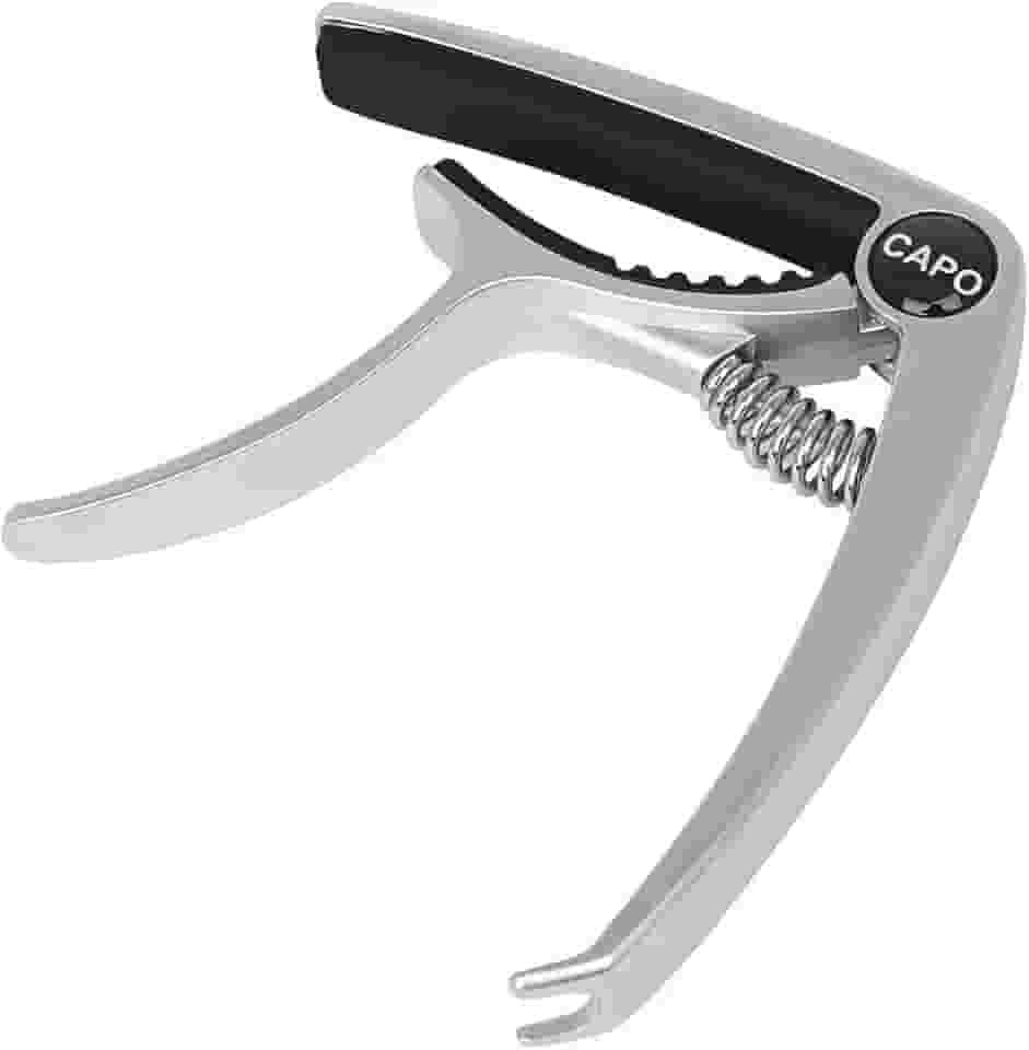 Capotraste Braçadeira Cromado Com Extrator de Pinos Para Violão e Guitarra