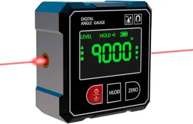 Inclinômetro Digital com Laser Medidor de Nível Angulos Base - Ideal para Construção, Marcenaria e Engenharia