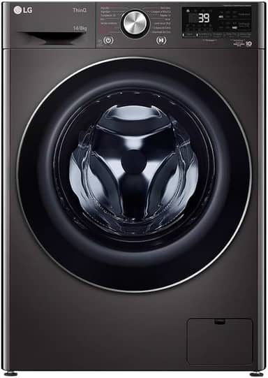 Lava e Seca Smart LG VC2 CV9014BC2 14Kg Aço Escovado Preto com Inteligência Artificial AIDD 127V