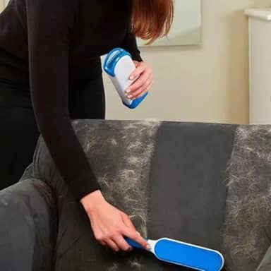 Escova Tira Pelos Dupla Face com Depósito Portátil Para Cachorros Gatos Pets Remove Pelos de Roupas Sofá Cama Estofado Banco de Carro Fácil de Usar Reutilizável