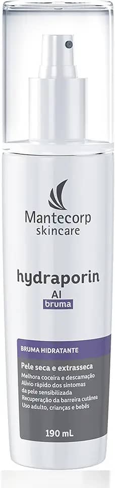 MANTECORP - Hidratante Corporal em Spray Bruma Hydraporin AI - Hidratação Intensa para Peles Secas e Sensíveis, Hidrata 24h, Ação Calmante - 190ml