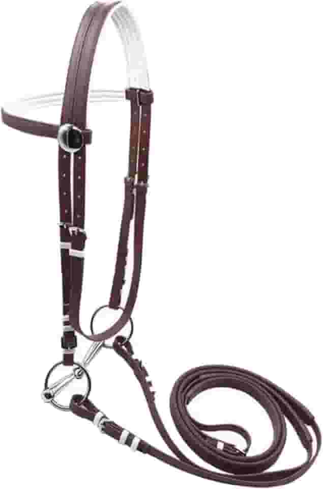 Conjunto de Freios para Cavalos com Cabeçada, Rédeas, Cabresto E Corda de Montaria, Feito de PVC Durável E aço Inoxidável. Opção Prática de Ajuste Par