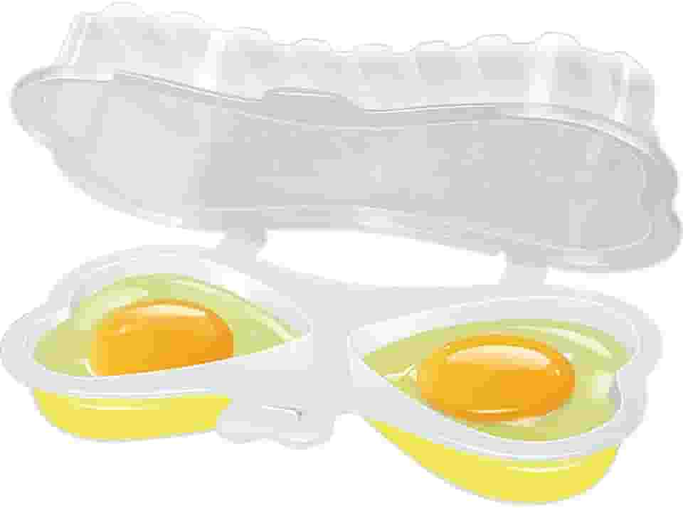 Injetemp Forma Omeleteira Coração plástico - Faz 2 Ovos No Microondas - Egg Fácil