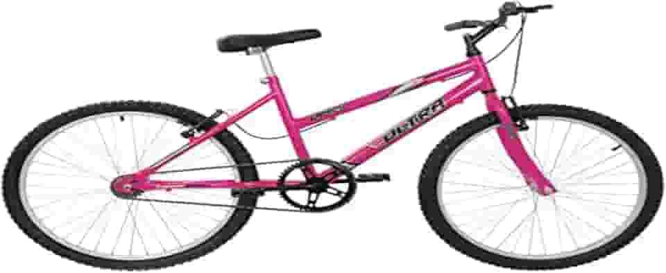 Bicicleta de Passeio Ultra Bikes Esporte Aro 24 Reforçada Freio V-Brake Sem Marcha Feminina Rosa