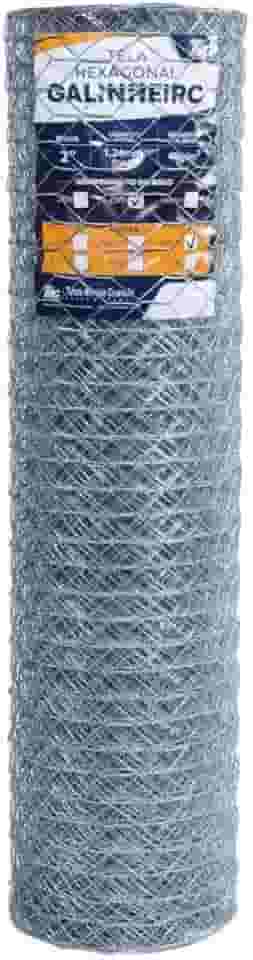Tela Hexagonal Galinheiro Tag Malha 2" Fio Bwg 18 (1,24mm) Rl 25x0,6m