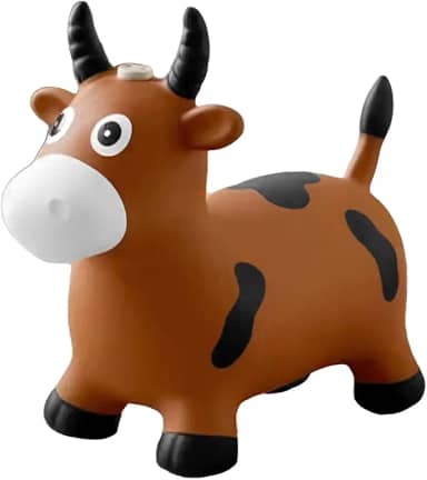 Cavalinho Marrom Inflável Upa Upa com Som Infantil Brinquedo de Pular e Montar