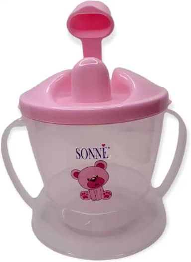 Sonne Copo De Treinamento Educativo Com 2 Alças Urso 240 Ml Rosa