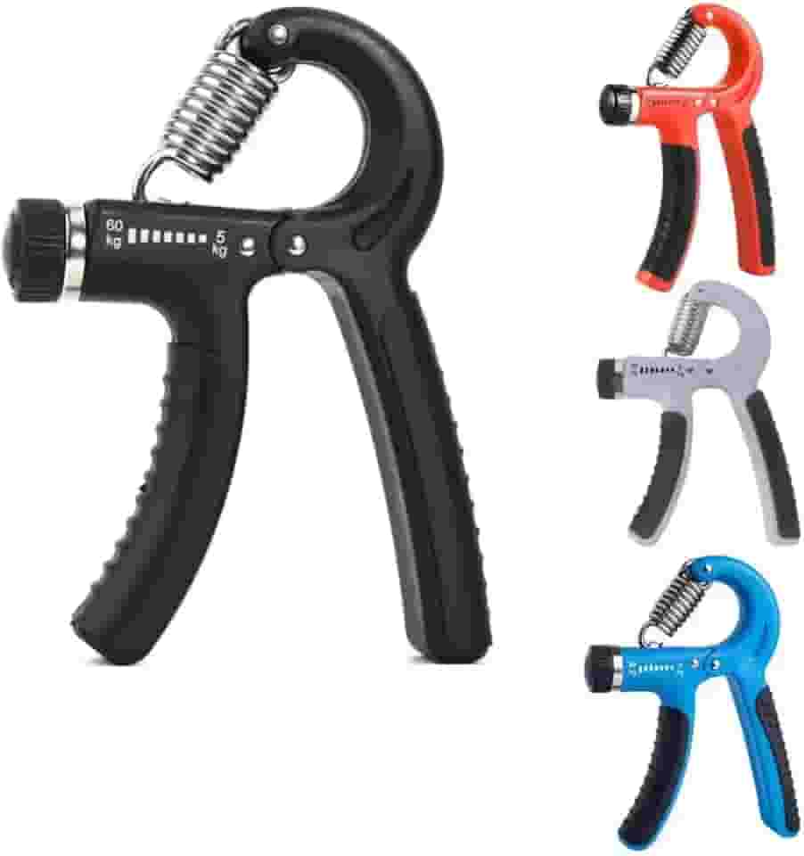 Hand Grip Fortelecedor de Mão Premium 5 a 60 kg Ajustável com Mola - Musculação Exercitador e Fortalecimento do Punho Antebraço e Mãos Reabilitação Fisioterapia e Terapia Ocupacional CORES SORTIDAS