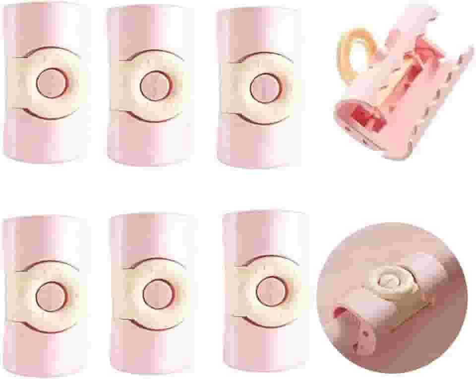 Prendedores de lençol cilíndricos, fixadores de lençol ajustáveis sem agulha que seguram acessórios de cama deslizantes e caem para a maioria dos colchões, há um fecho tipo donut, clipes de vedação de