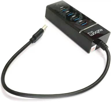 HUB USB 3.0 com 4 Portas e Led Indicador Exbom UH-30