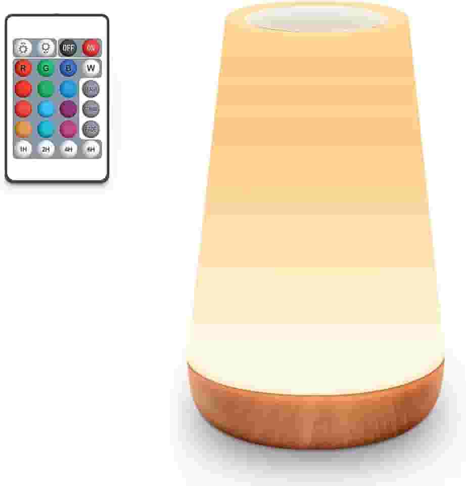 Luminaria de Mesa, Luminaria de Mesa Led, Luminaria Inteligente RGB, 13 Cores, Controle Remoto, Portátil, Touch, USB, Recarregável