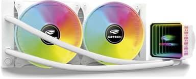 Water Cooler Gamer C3Tech FC-W240WHRGB Branco 240mm com Iluminacao RGB, refrigerado a Agua, Compativel com Processadores Intel e AMD