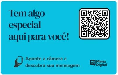 Cartão Presente Mimo Digital com QR Code – Novidade para Surpreender Premium (Azul)