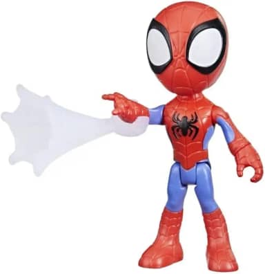 Marvel Boneco Homem-Aranha Spidey, 10 cm, plástico vermelho e azul, figura articulada para crianças a partir de 3 anos
