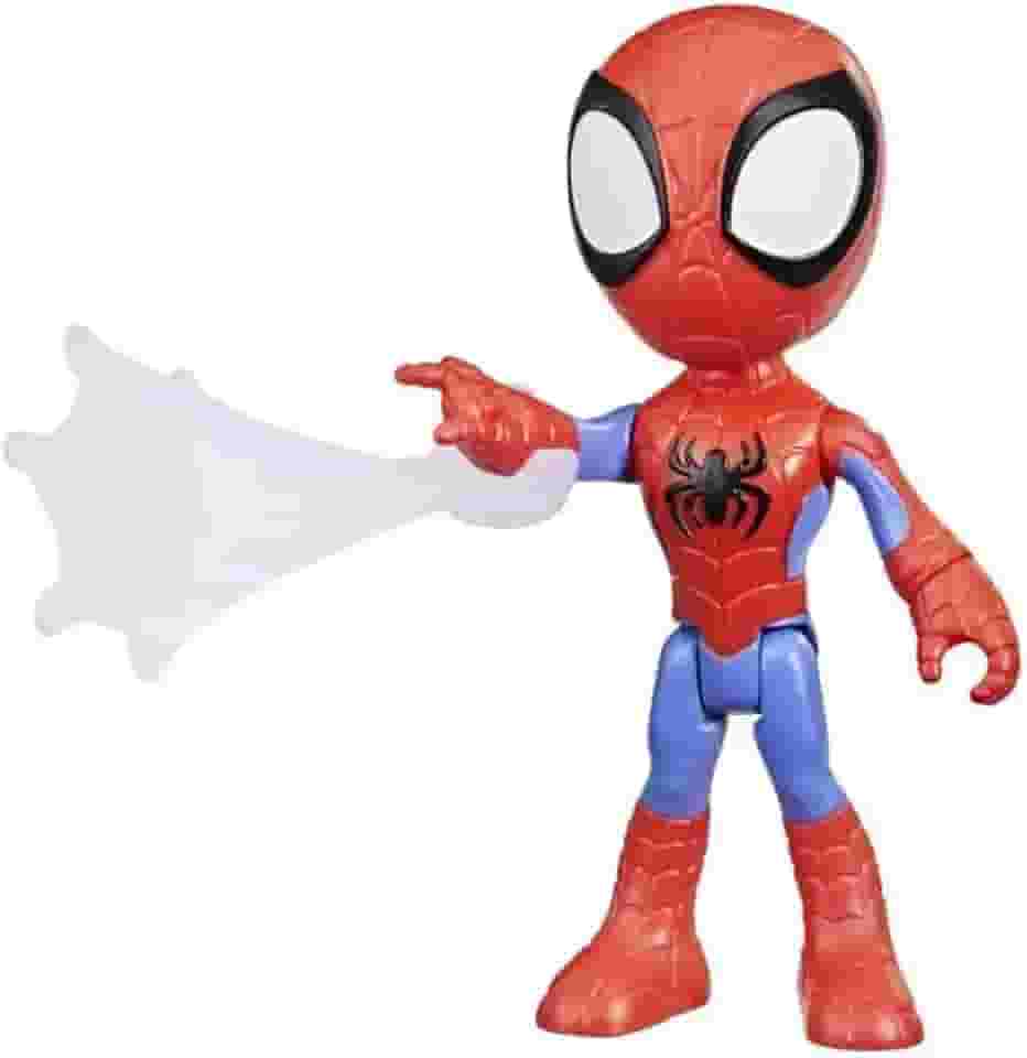 Marvel Boneco Homem-Aranha Spidey, 10 cm, plástico vermelho e azul, figura articulada para crianças a partir de 3 anos