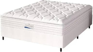 Cama Box Colchão Casal Queen Molas Ensacadas Granville Pillow Top 158x198x66cm Branco Probel