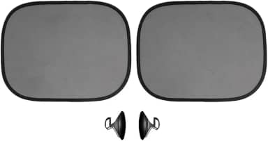 Kit 2 Peças, Protetor Solar de Janela Lateral de Carro, Dobrável, com Ventosas, 44 x 37 cm, Preto