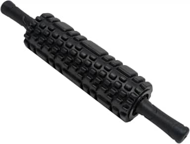 Rolo de Massagem Foam Roller com Bastão Liberação Miofascial Premium Rubber Fit