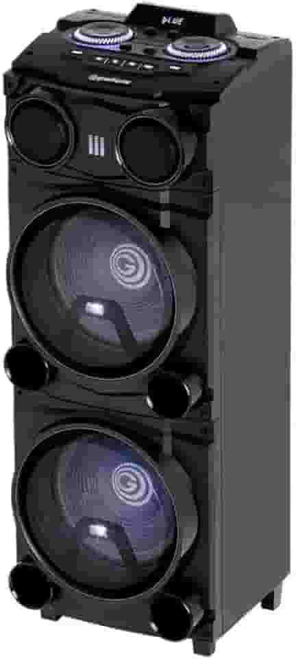 TORRE DE SOM BLACK BASS BLUETOOTH 2xWOOFERS 12' Gradiente GDB12M 1800W Bivolt