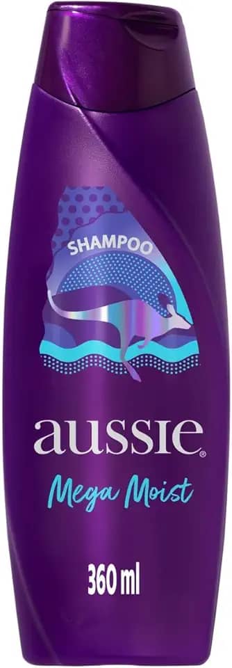 Aussie Mega Moist Óleo de Jojoba e Alga Marinha Australiana Shampoo 360 ml