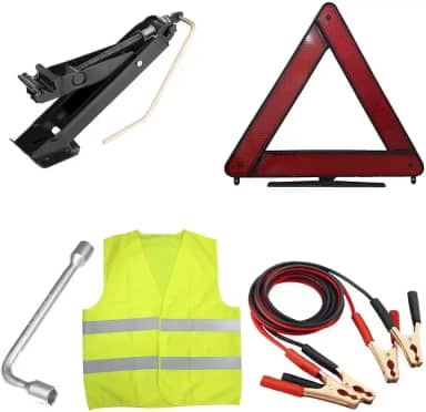 Kit Viagem Sinalização Segurança Emergência Automotivo Carro